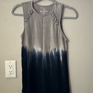 Ombré tank top with braided sides